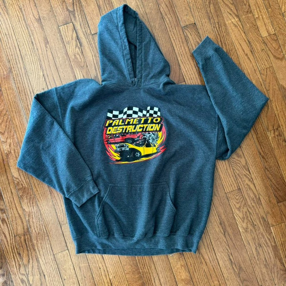 Demolition Derby Gray Hoodie Xl Gem